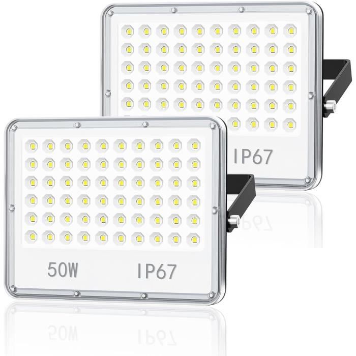 Projecteur de sécurité LED extérieur 50W - A20 - Détecteur de mouvement - IP65 - Blanc froid Projecteur de sécurité LED extérieur 50W - A20 - Détecteur de mouvement - IP65 - Blanc froid
