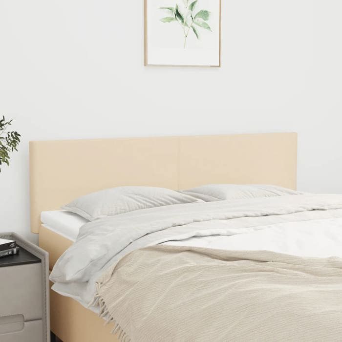 vidaXL Têtes de lit Crème 144x5x78/88 cm Tissu 345789