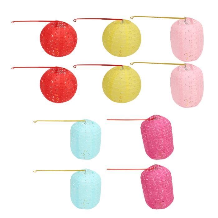 SMihono Ensemble de Lanternes en Papier Boule de Fleurs Décoration SMihono Ensemble de Lanternes en Papier Boule de Fleurs Décoration