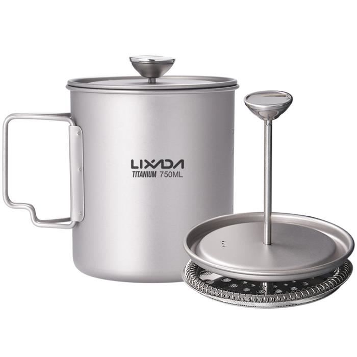 Lixada 750 ml Titane Tasse À Café Tasse Presse Française Pot
