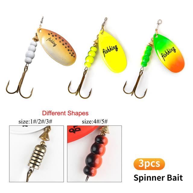 Lot De 2 Appâts Cuillère Spinner Métal Pêche Aux Leurres - 54 Mm - Noir & Or Rose - Attractif En Mer