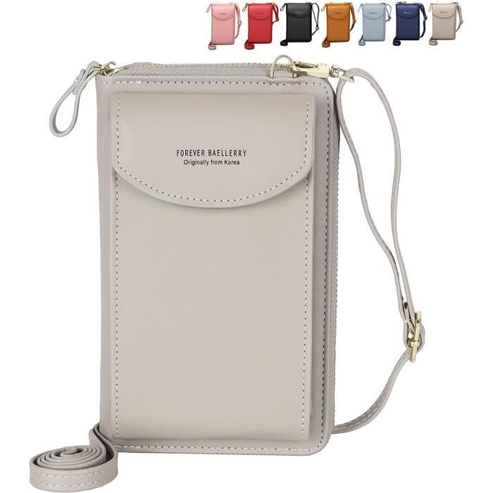 Portefeuille Pour Femme WisePoint En PU - Design Cœur Mignon Avec Pendentif - 7 Emplacements Cartes - Idéal Shopping & Voyages (Rose)