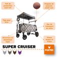 Chariot de transport enfant - FUXTEC Super Cruiser - Gris - pliable charge 75 kg-1