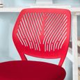 SoBuy® FST64-R Chaise de Bureau Ergonomique Fauteuil Pivotant Chaise pour Ordinateur Hauteur Réglable -Rouge-1