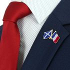 Pin's Jumelage France Norvège - Broche Drapeaux En Acier Pour Cérémonies, échanges Internationaux