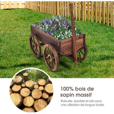 Mini Brouette Décorative En Osier Et Rotin - Longueur 30 Cm - Idée Décoration Naturelle