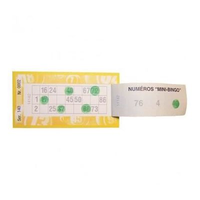 Jeu de société - LOTOQUINE - 500 Tickets Mini-Bingo - Bleu - Pour