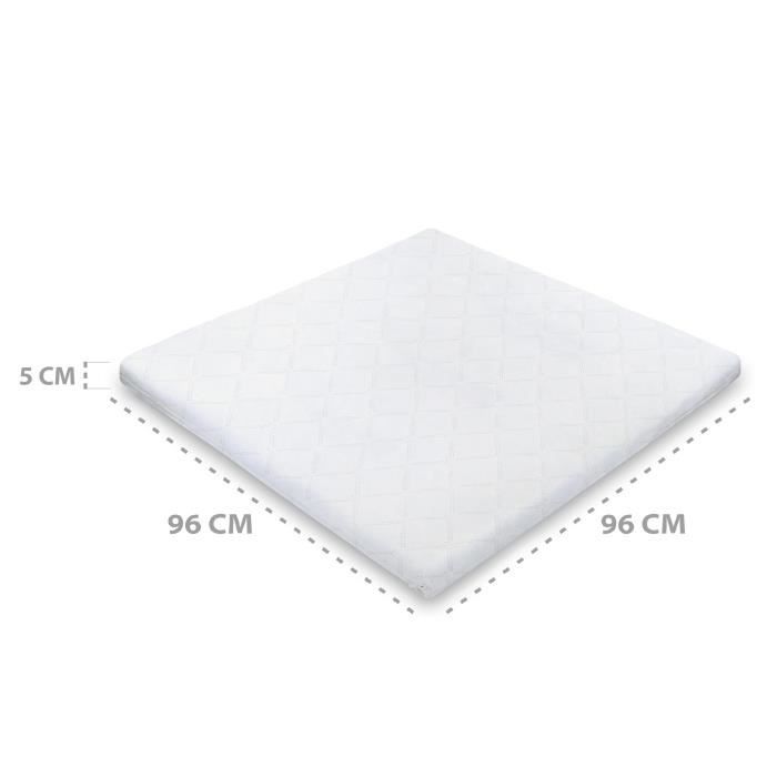 Housse Matelas De Parc Housse Pour Insert De Parc 96 X 96 X Cm Matelas De  Parc Insert De Parc En Mousse Déhoussable Pour Matelas Bébé Enfant