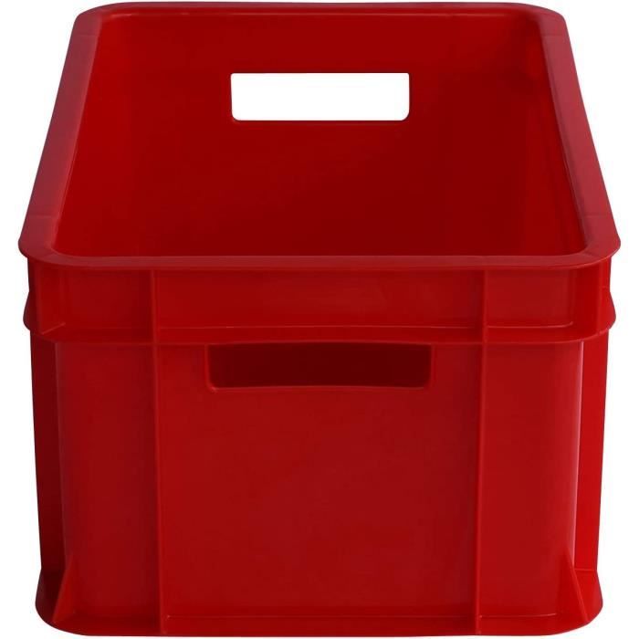 Mini caisse rangement plastique Rouge ARTECSIS - 11L - 35x24x18cm - Bac ...