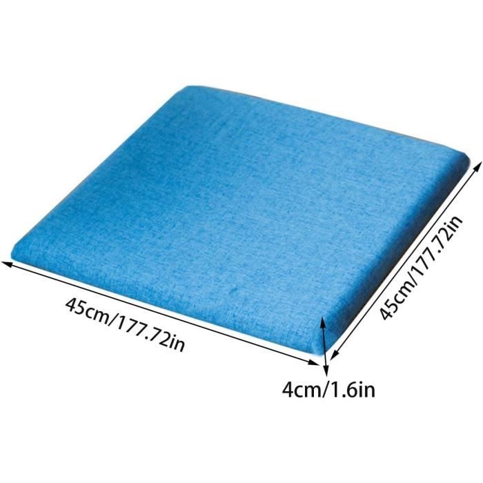 Lot De 4 Coussins D'Assise Antidérapants Leslie - Galettes Chaises Rondes Feutre Noir 35cm