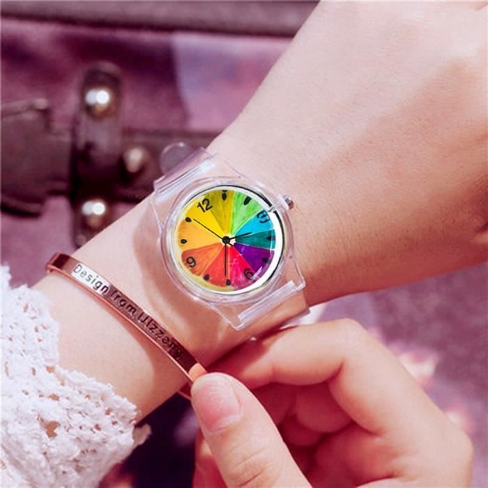 Montre bracelet plastique femme best sale