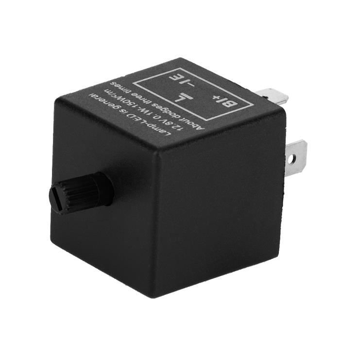Jeffergarden Noir 12V 2 Broches Clignotant Clignotant Clignotant Relais Moto Voyant LED - 5