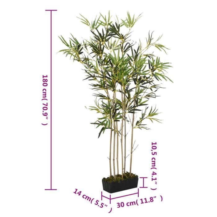 HOMESCAPES Bambou Arbre Artificiel feuillu en Pot, 155 cm HOMESCAPES Bambou Arbre Artificiel feuillu en Pot, 155 cm