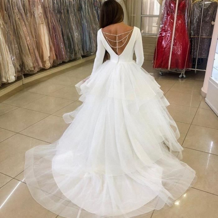 Robe blanche best sale decollete v