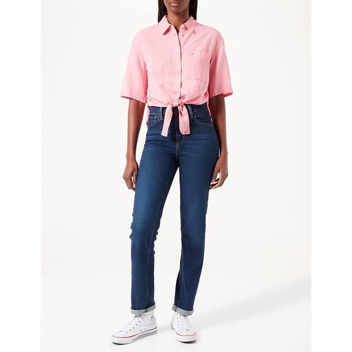 Chemise Tunique Jean NYDJ Taille S - Imprimé Floral, Manches 3/4, Occasion Très Bon état