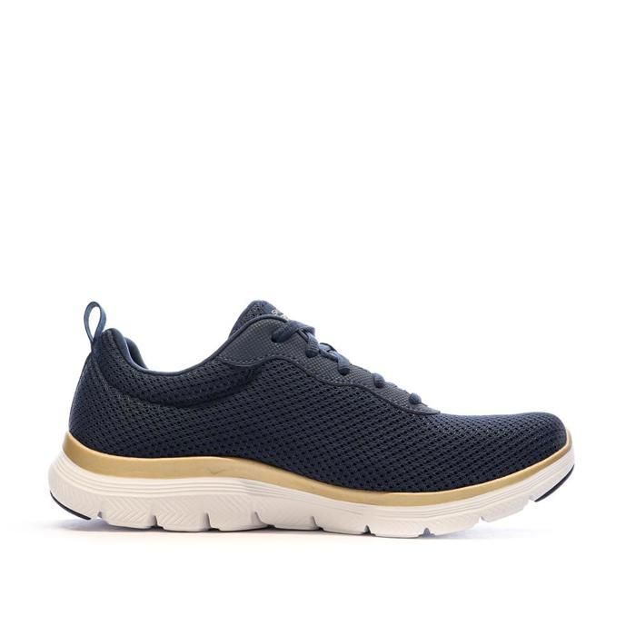 Baskets Skechers Flex Appeal 4.0 Bleu Cdiscount Chaussures