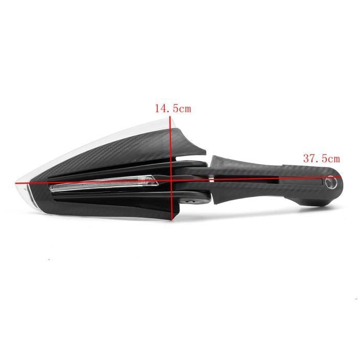 Kit De Protection De Guidon Moto Avec LED - 2 Ensembles, Noir ABS, Universel | Neuf