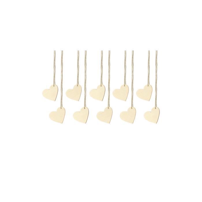 Marque-place En Bois Ressort En Forme De Cœur - Dimensions 7,5 X 12,5 Cm - Marque MegaCrea DIY - Neuf