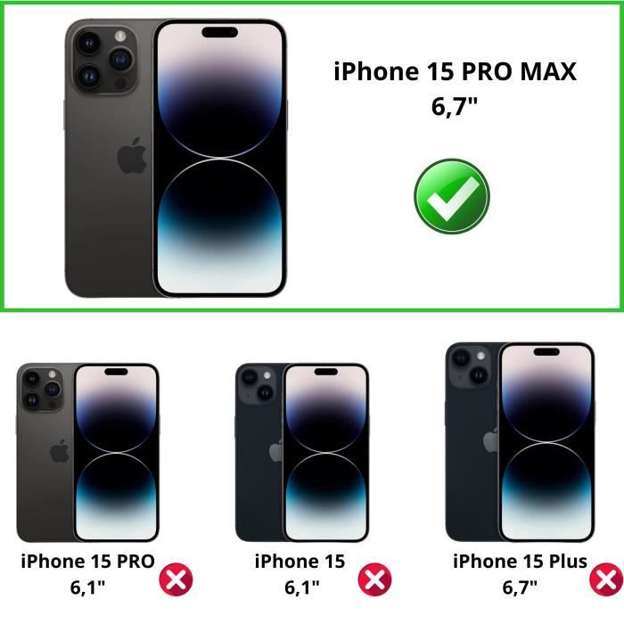 Protège écran PHONILLICO iPhone 15 Plus/iPhone 15 PRO MAX -Verre