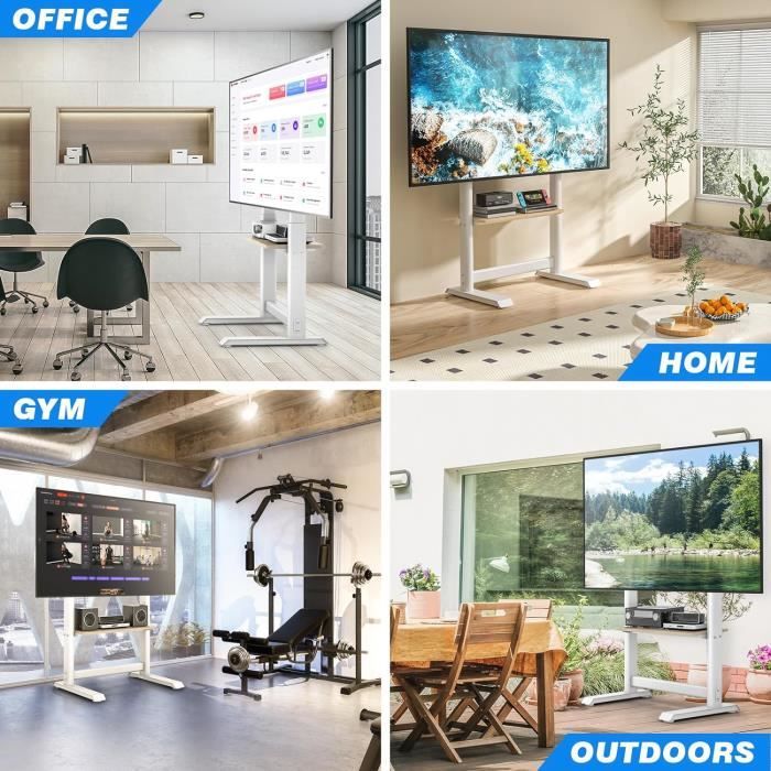 Vision Support TV TMIFP Pied pour Ecran Plasma LCD Blanc - TV