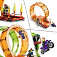 LEGO 60339 City Stuntz L’Arène de Cascade avec Double Looping, Monster Truck Jouet, avec Moto, Figurine Cascadeur, Enfants Dès 7 Ans-2