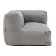 Canapé d'angle modulable 4 places gris-2