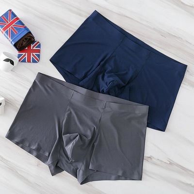 Sous vetement de luxe Sexy pour Homme Marque L Type GRIS Couleur unie Sans couture Doux et fin Blanc Cdiscount Pret a Porter