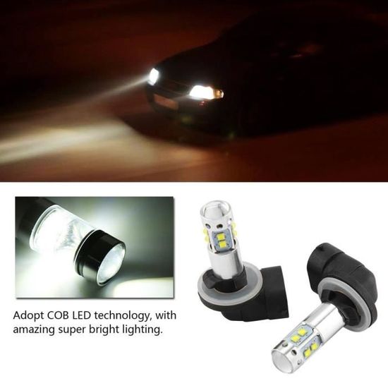 2 Pcs pour HYUNDAI Elantra 2007-2013 881 Ampoules de Phares Antibrouillard LED 6000K Lampe Super Lumineuse 2 Pcs pour HYUNDAI Elantra 2007-2013 881 Ampoules de Phares Antibrouillard LED 6000K Lampe Super Lumineuse