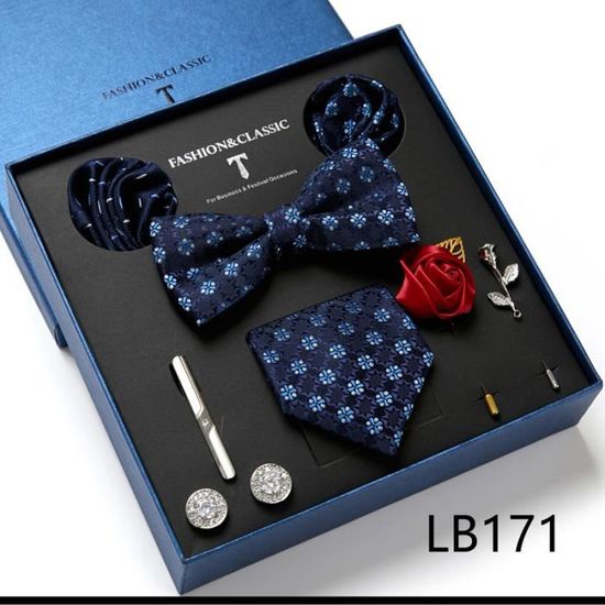 Set Luxe Homme : Nœud Papillon + Carré De Poche + Bretelles Bleu Marine – Coton Premium, Mariage & Soirées Élégantes