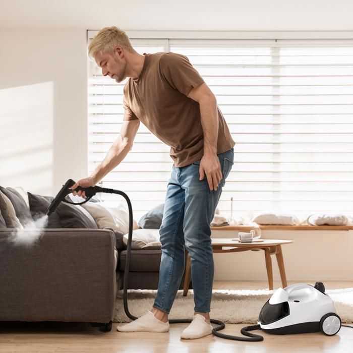 Nettoyeur Vapeur, Poignée Réglable à 3 Niveaux, Temps De Chauffe De 15 S, Réservoir De 1,69 Litre, Nettoyeur Vapeur Portable Pour Le Nettoyage Avec 10 Pièces D'accessoires, Nettoyeur Vapeur Domestique