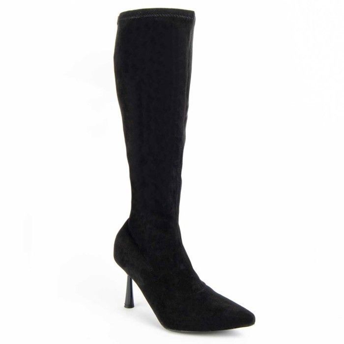 Bottes MONTEVITA Noires Effet Crocodile - Talon Aiguille 7.5 Cm - Taille 37 - Neuf Avec Boîte
