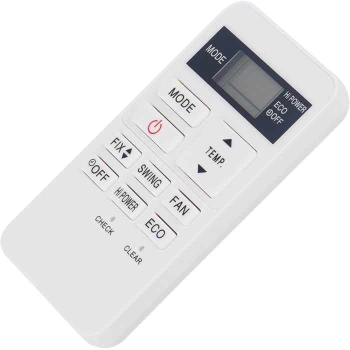 Telecomando Sostitutivo Per Condizionatore Toshiba BRC-ASX11E-C – Compatibile Con Numerosi Modelli RAS, Nessuna Configurazione