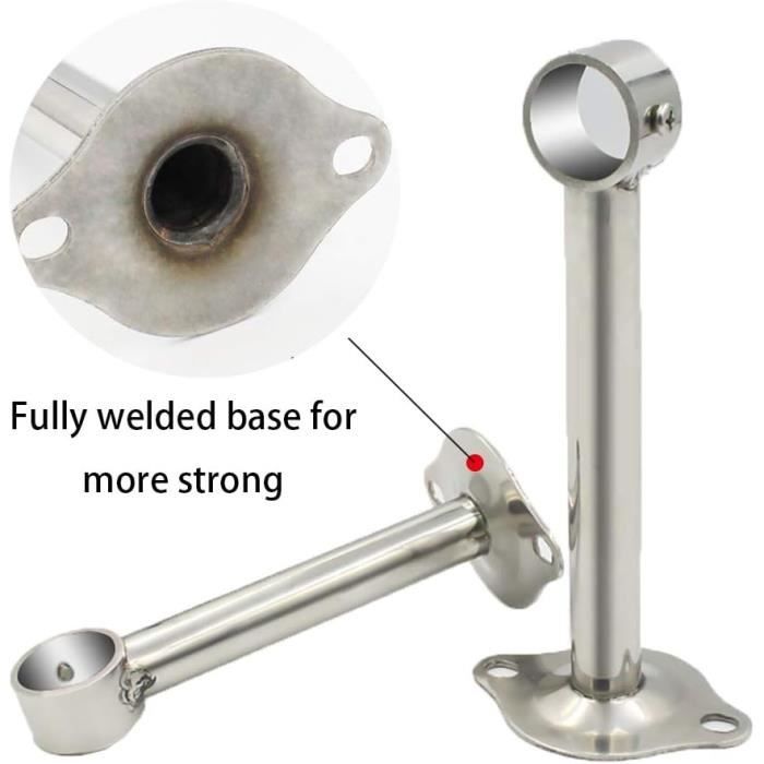 Lot de 2 supports ouverts pour barre à rideaux diam 20mm, antic bronze