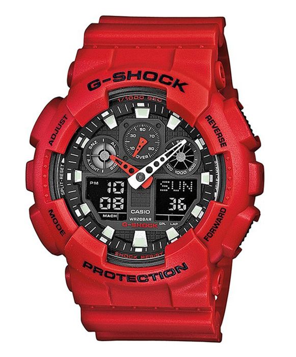 G SHOCK Classic GA 100B 4AER Rouge Achat vente montre Noir