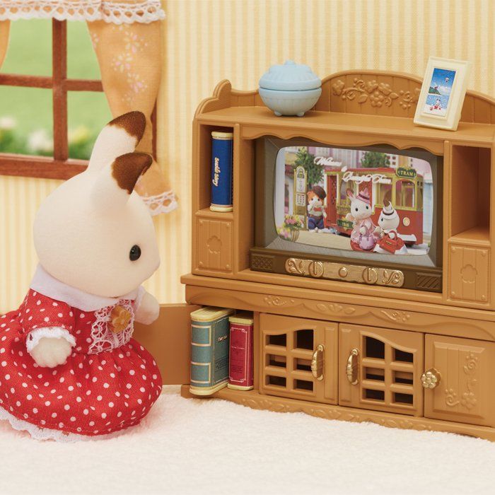Grande Maison Sylvanian Families Avec Meubles Et 3 Figurines - EPOCH - Occasion