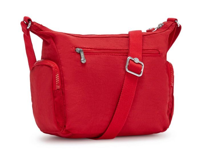 Sac à Bandoulière Kipling Gabbie S Pour Femme - Rouge, Format S, Nylon, Multiples Poches, Pratique Quotidien