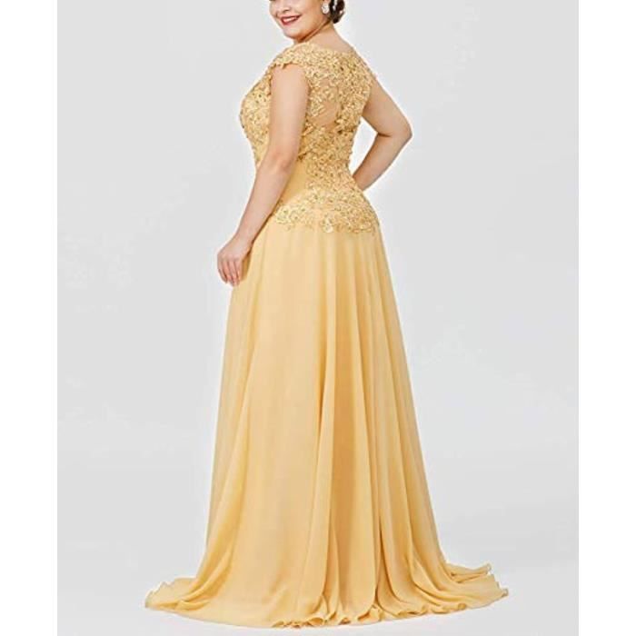 Lace & Beads - Robe longue à imprimé fleuri avec volants étagés et bordures en dentelle - Jaune bouton d'or