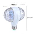 E27 RGB LED Disco Stage Lights Ampoule à Boule Lampe à Effet de Fête Rotative à 2 Tête 220V Prise EU-3