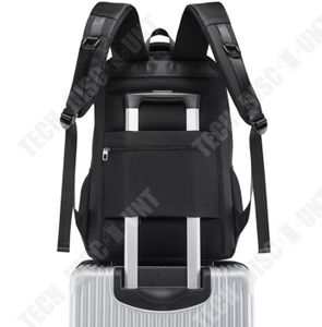 Sac à Dos Imperméable USB Rechargeable, Nylon, Noir, Taille Moyen - Idéal Travail/étude