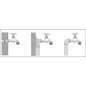 Robinet Jardin 1/4 Tour Laiton - Raccord 20x27mm Entrée/Sortie - Pack De 3 Boutté