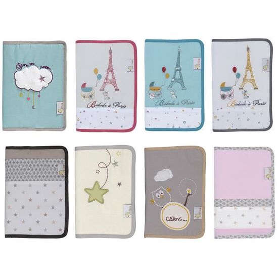 Bebe Puericulture Protege Carnet De Sante Protege Carnet De Sante Bebe Garcon Coton Bio Ptit Basile Little Paris Bleu 23x17 Cm Taille Standard Stationeryonline Co Nz