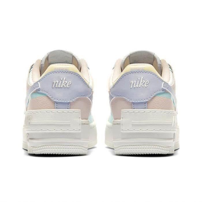 Air Forcex 1 Shadow Pastel Blanche et Bleu Femme Fille Chaussures AF1 Air Forcex One Pas Cher Blanc Cdiscount Chaussures