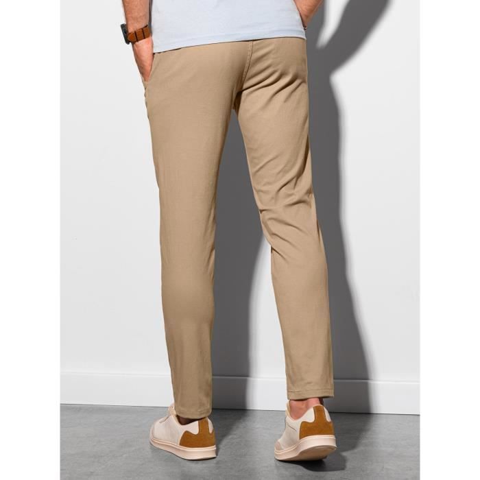 Pantalon toile online beige homme