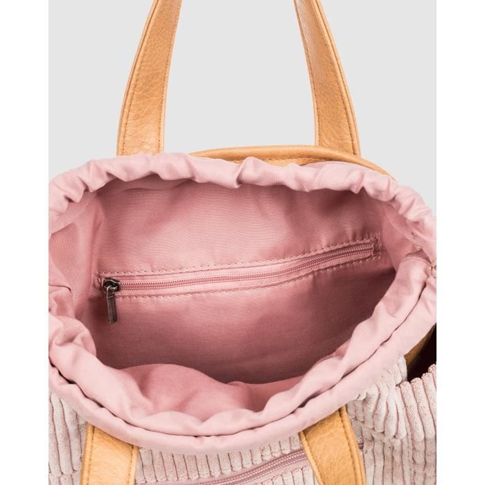 ROXY Petit sac main en velours c tel vieux rose