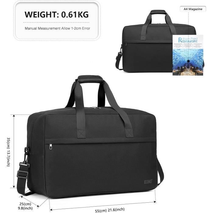 Bagage a main 55 x 35 x 25 cm 48 litres grande capacite sac a main