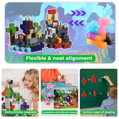 150 Blocs De Construction Magnétiques – Jouet STEM Montessori 3-6 Ans, Avec Plateaux De Base