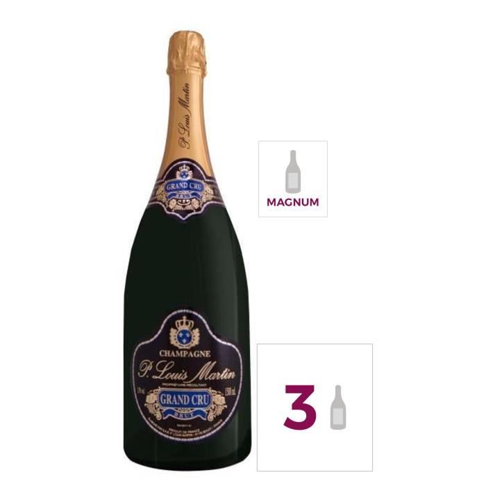 GH MARTEL Paul Louis Martin Grand Cru Champagne Brut - Blanc - 1,5 l x 3