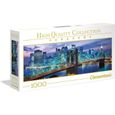 Puzzle Panorama 1000 pièces - CLEMENTONI - New York Brooklyn Bridge - Architecture et monument - Adulte-0
