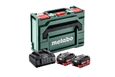 Set de base 2 batteries 18V LIHD 5,5Ah + chargeur ASC 145 en coffret METABOX 145 - METABO - 685077000-0