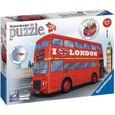 Puzzle 3D Bus londonien - Ravensburger - Véhicule 216 pièces sans colle - Dès 8 ans-0